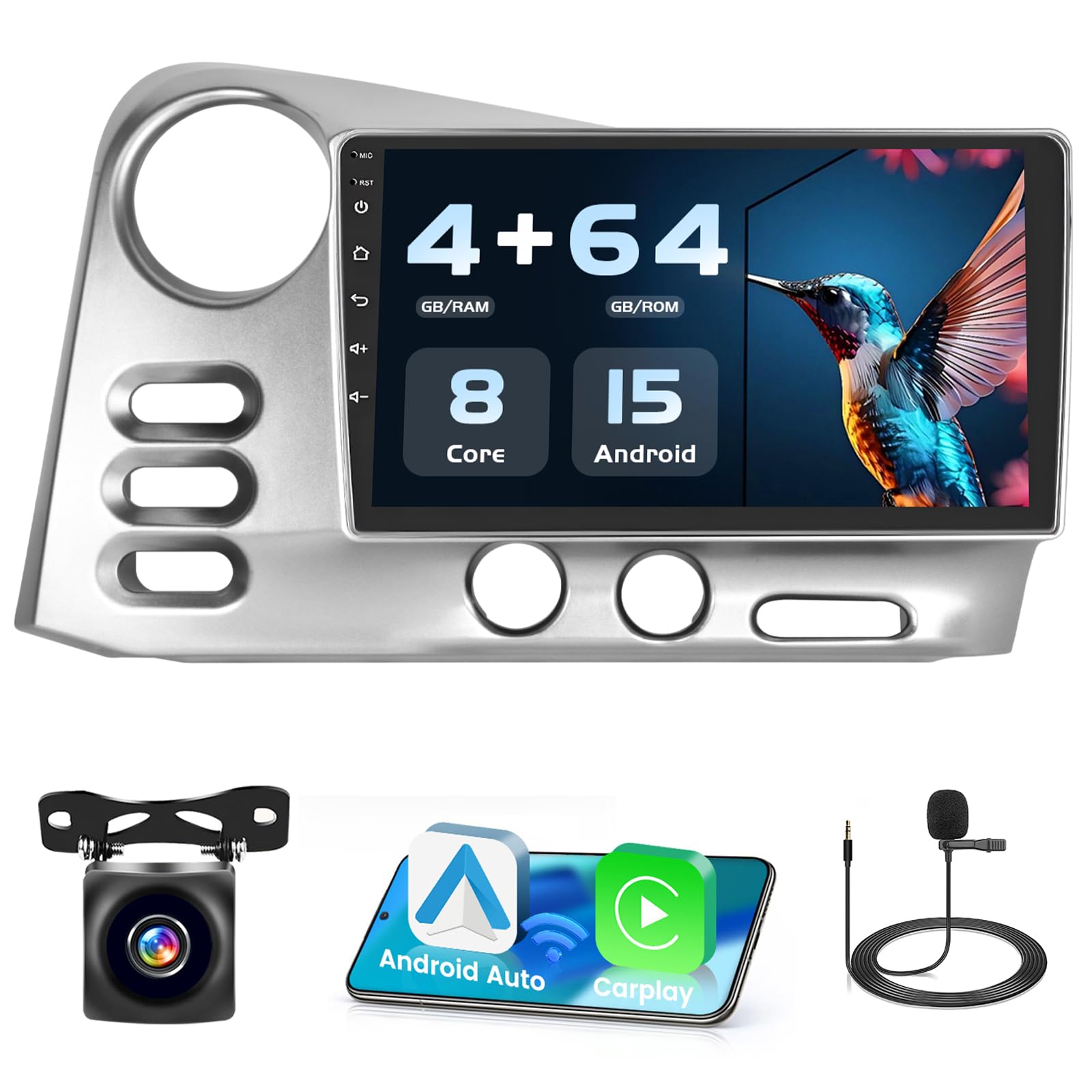Amazon.com: [8 Core 4+64G] Android 15 Car Radio for Toyota Matrix