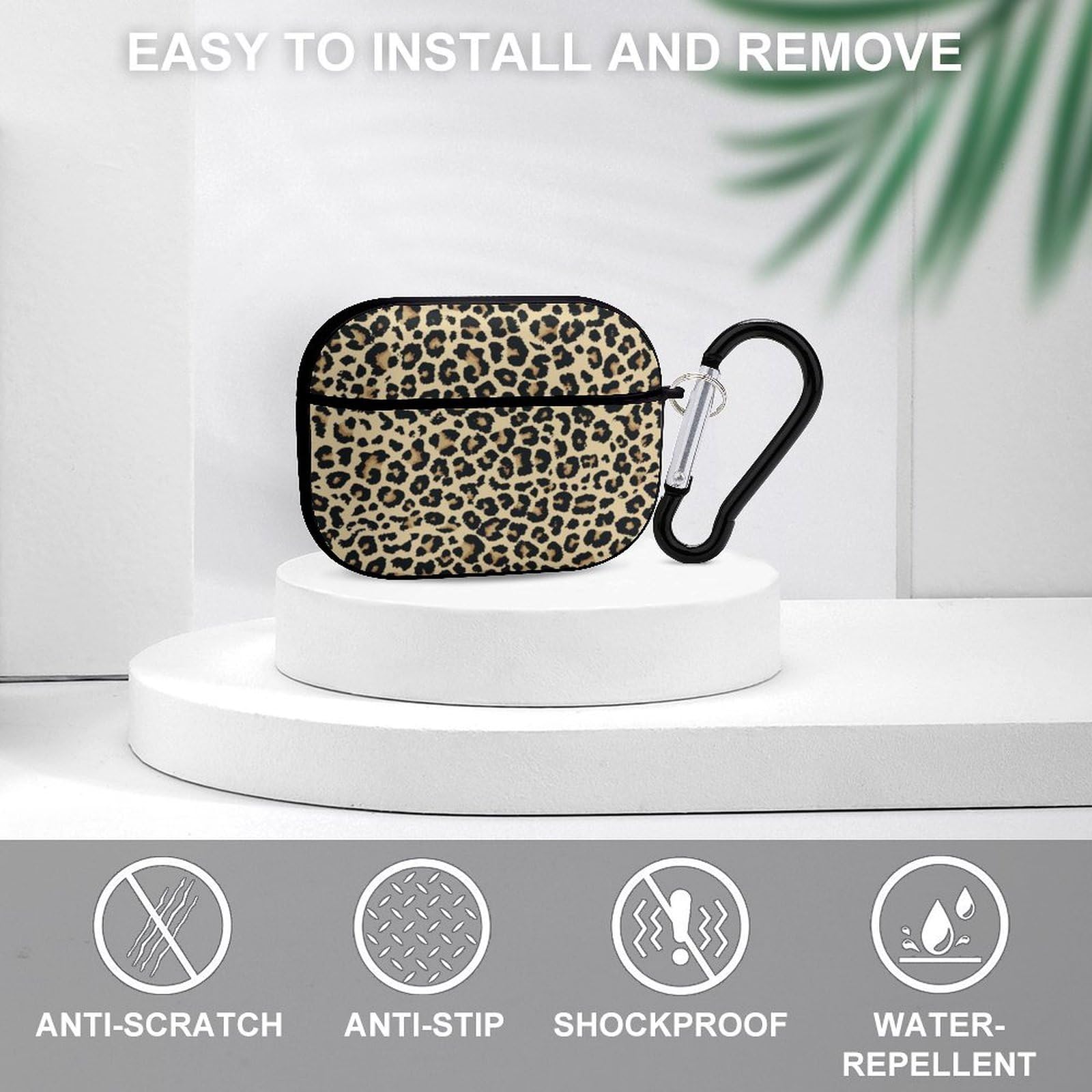 Amazon | ヒョウ柄 豹柄 (4) AirPods Pro2 ケース 2022年9月発売 シロ