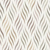 Vista 1 de Boho Wave Leaf Geometric Wallpaper, Cream PVC, Peel and Stick, Removable, Renter Friendly, Vintage, Modern, Easy DIY, 1 Roll = 17.71x118.1in