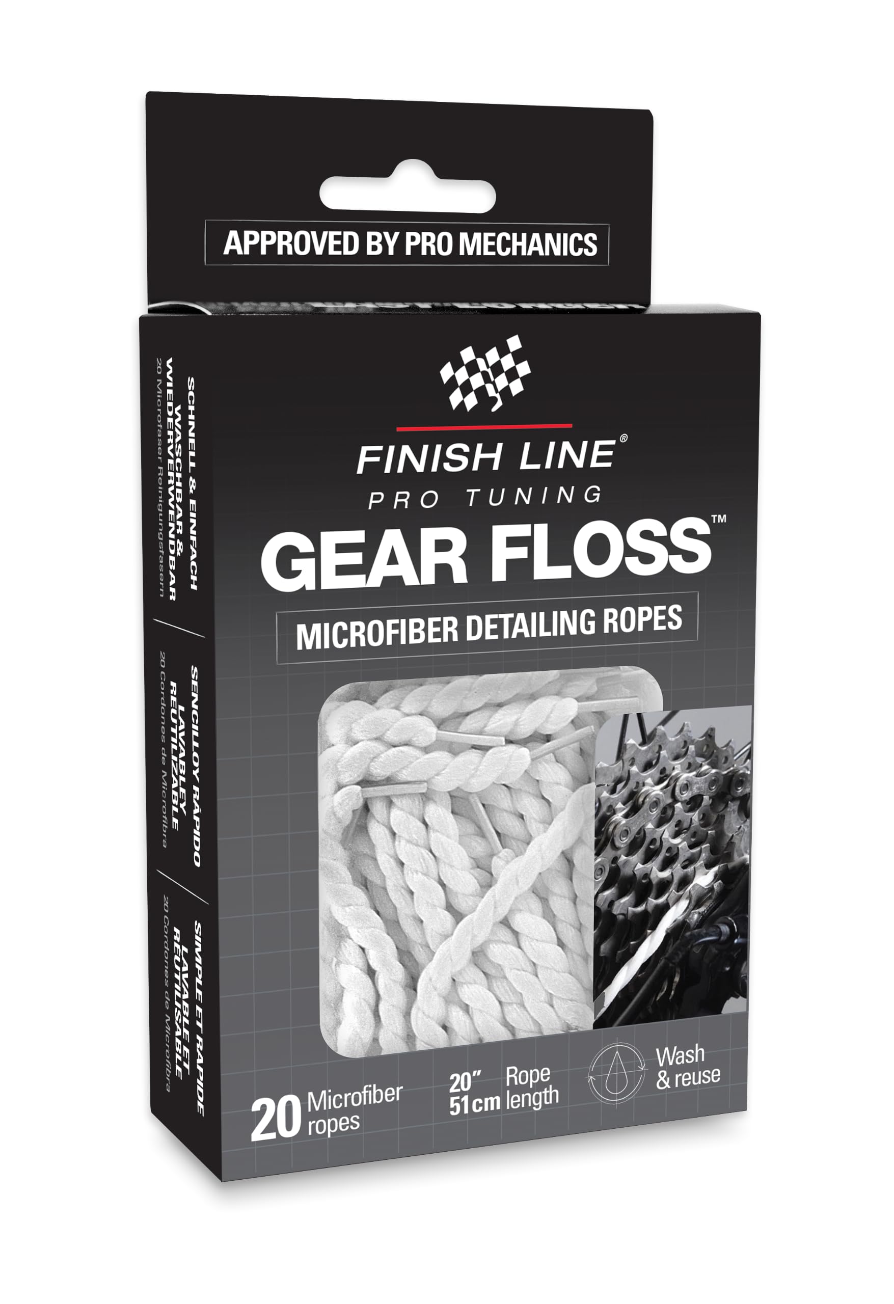 Finish Line Pozostałe urządzenie do czyszczenia i nici Gear Floss (20 sztuk), wielokolorowe