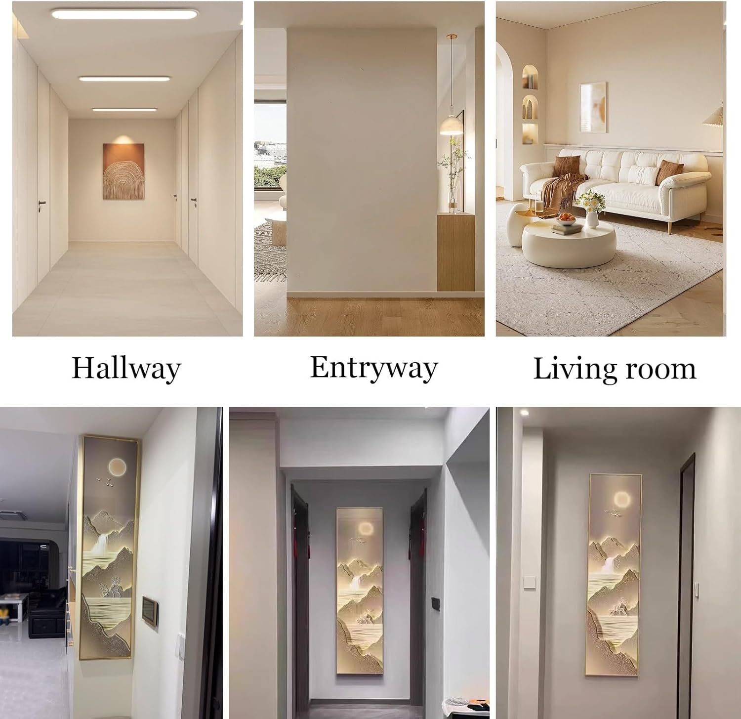 3D Wall Sculptures, Plug-in Remote Control Led Lighted Wall Art, Hanging Decorative Painting Lamp for Living Room, Bedroom, Study