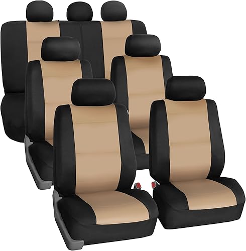 Miniatura 20 de FH Group - Juego completo de fundas de neopreno para asiento trasero dividido y delantero de respaldo bajo de auto/sedán/SUV, de neopreno, ajuste