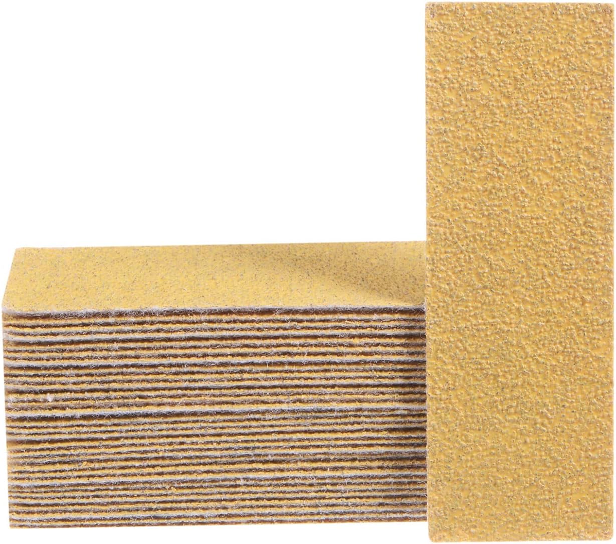 30pcs Micro Sander Paper 60 Grit 3.5x1.2 Inch Mini Sanding Sheets Strips Hook Loop Sandpapers for Wood Metal Small Projects Tight Spaces Polish Work