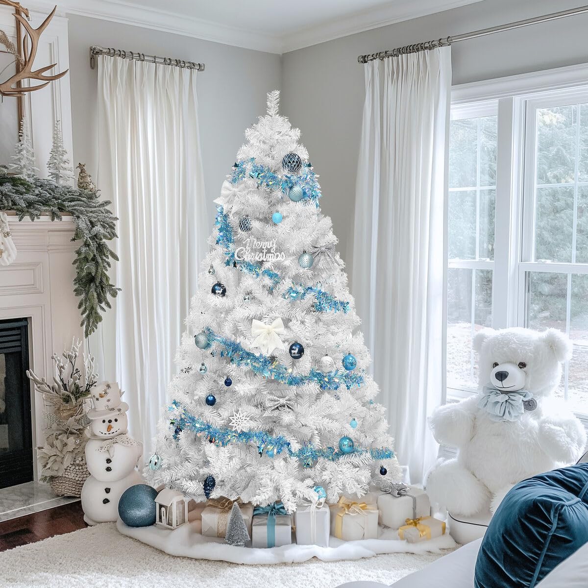 コレクション Steiff 1999 CHRISTMAS-TREE MAN WHITE Ariv Hommey 9ft 2.7m White Christmas Tree, with Bushy 2450 Tips