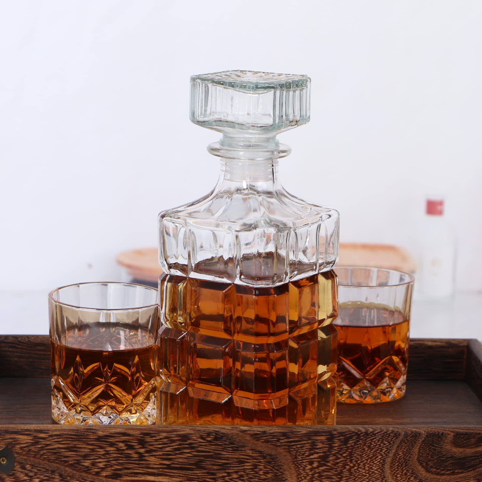 Amazon.co.jp: MDLUU ガラスデカンタ 密閉ストッパー付き 900ml / 32