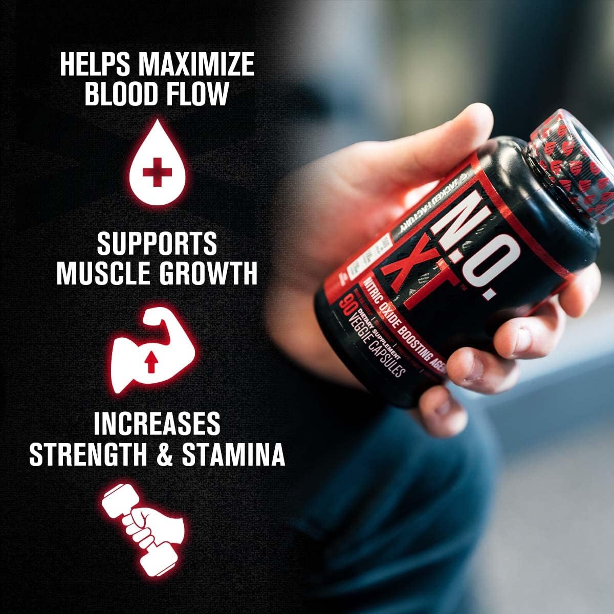 Jacked Factory Nitrosurge Pre-Workout in Arctic White & N.O. XT Nitric Oxide Booster for Men & Women : Health & Household