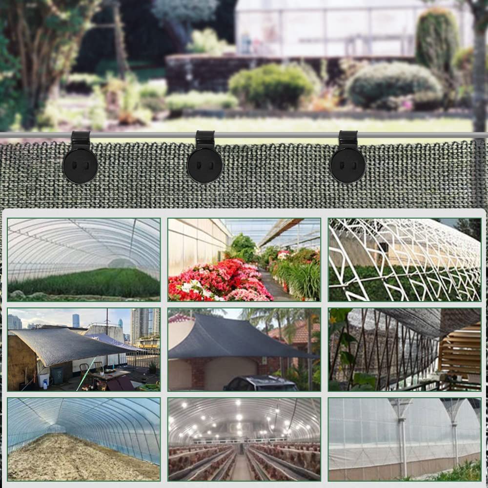 100PCS Clip di Fissaggio per Rete Parasole, Shade Cloth Plastic Clips, in Plastica per Panno Protettivo, per Rete Ombreggiante, Speciale con Occhiello