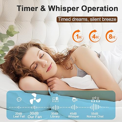 Miniatura 3 de Ventilador de techo de 52 pulgadas sin luces con control remoto, ventilador de techo interior de perfil bajo sin luz, motor CC reversible de 6