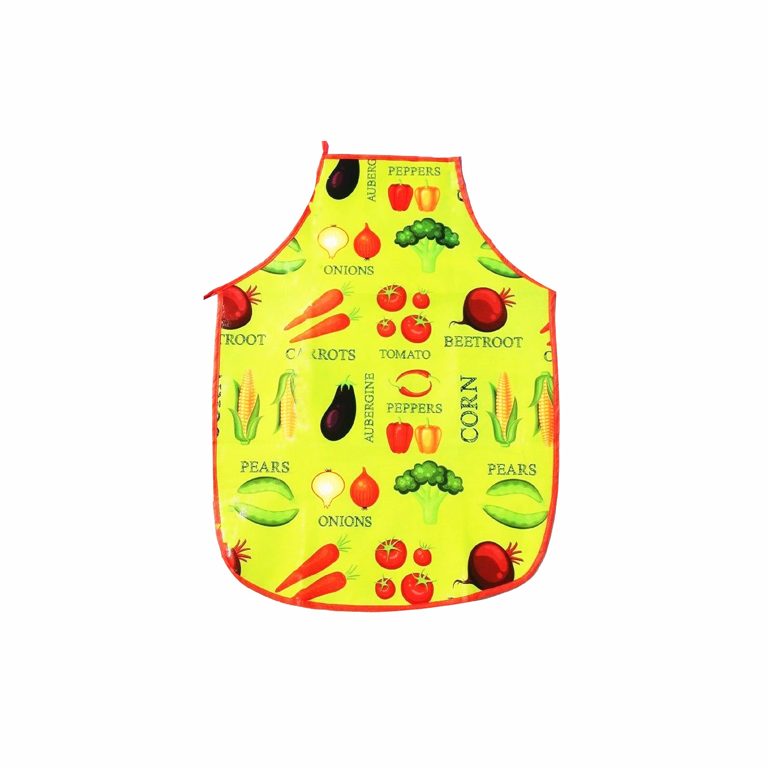 Sul Unisex Multicolored Pvc Apron For Women, Chefs Apron, Adjustable Wipeable Waterproof Aprons For Dishwashing Men Women Perfect For Kitchen Cooking Butcher Dog Grooming Cleaning Fish Bbq Coffee House (Vegetables)