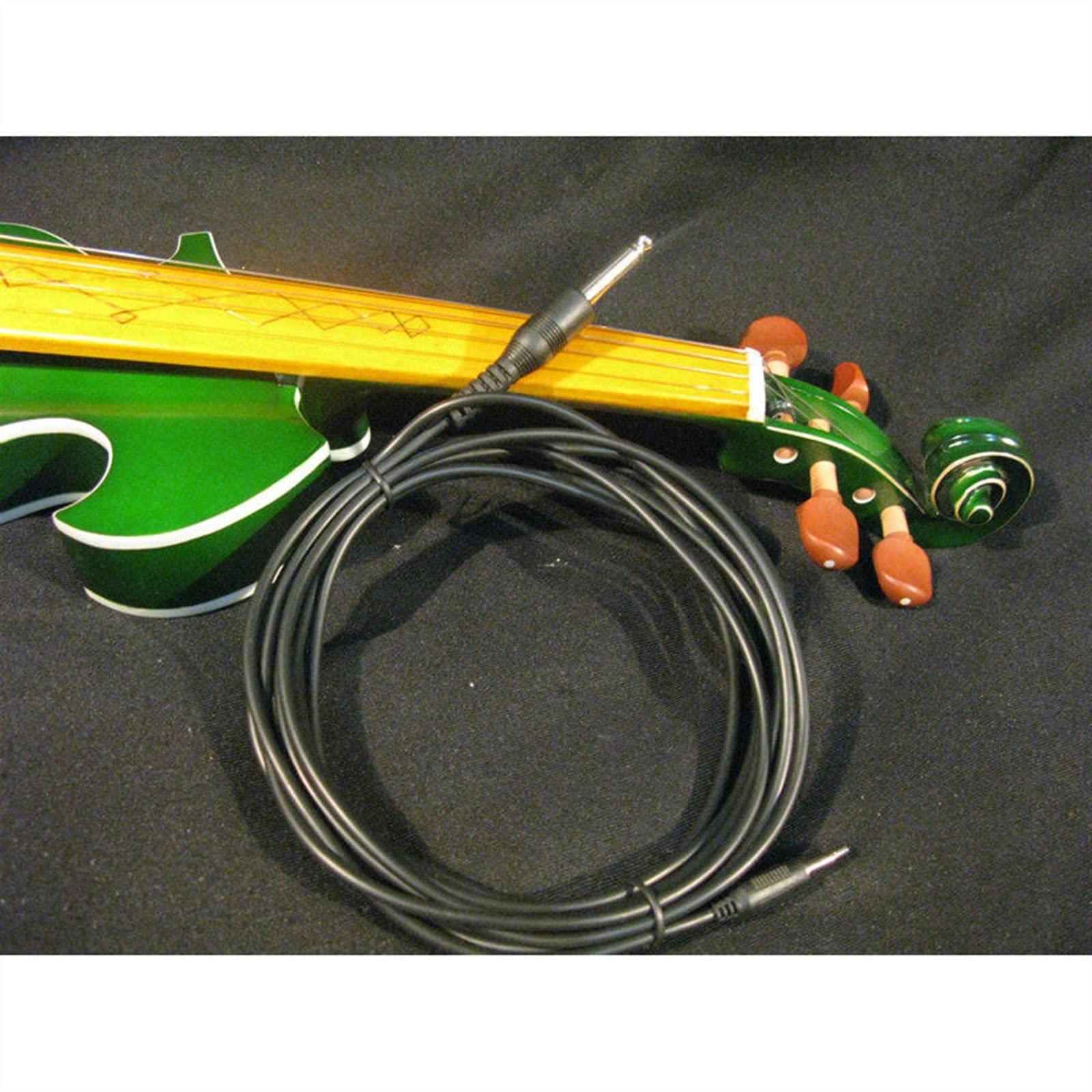 Legno Massello Verde 4/4 Elettrico Violino Acustico Strumento Musicale Tastiera E Cordiera in Legno Duro Violini per Studenti