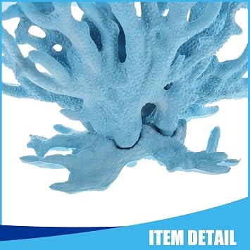 Blue Coral Reef Decor, Mini Faux Coral Aquarium Decor, 6.3x5.31in