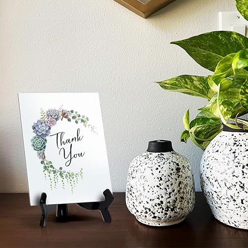 Miniatura 7 de Letrero de mesa de agradecimiento con caballete, diseño floral de media luna (6 x 8 pulgadas)