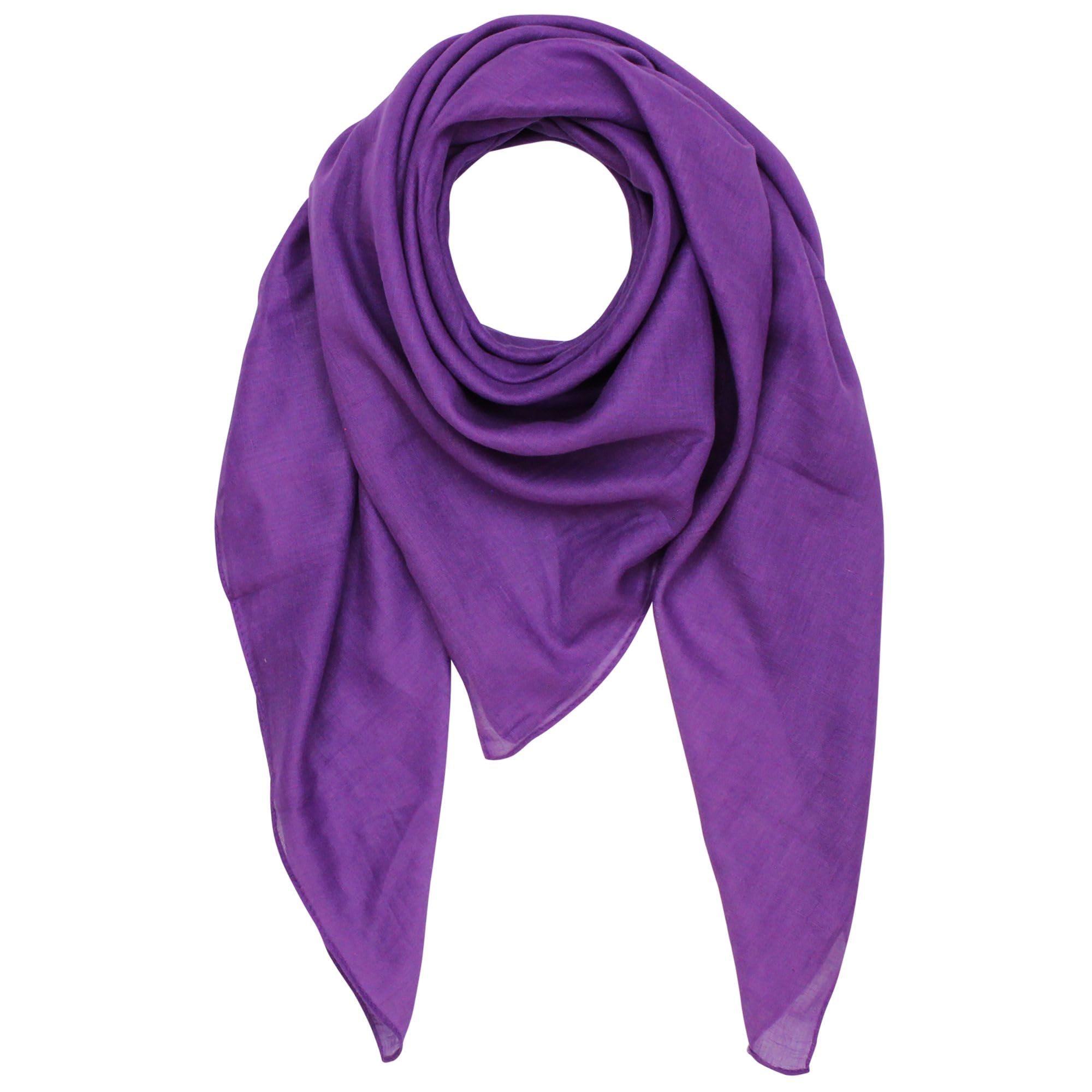 Freak Scene Unisex Purple Cotton Scarf - Squared Kerchief