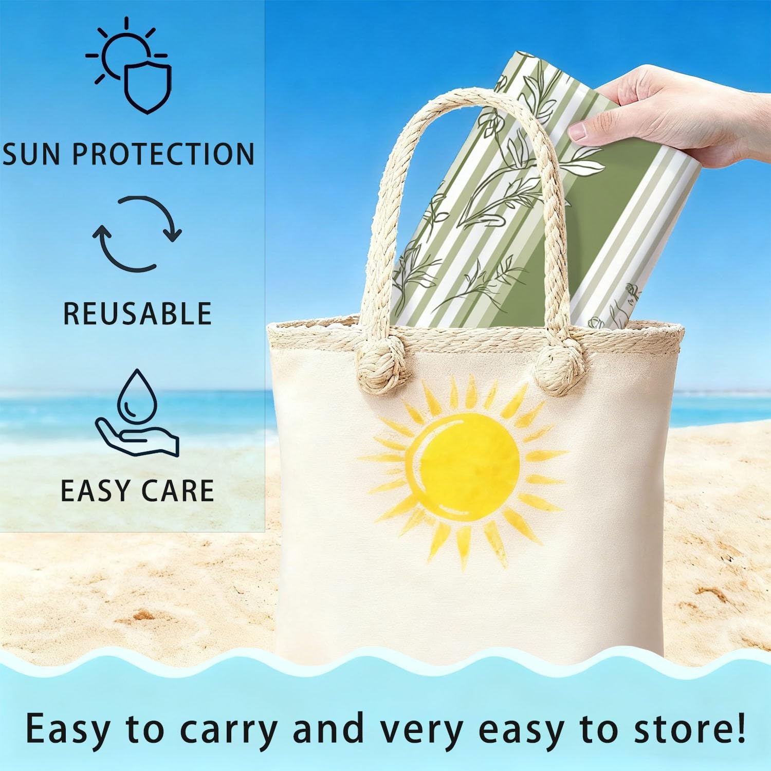Générique Drap de Plage Anti Sable Sechage Rapide 200 cm x 100 cm Moderne Naturel Serviette de Plage Microfibre Raffiné Frais Élégant Calme Rayures Plantes Absorbante Super Couverture de Plage