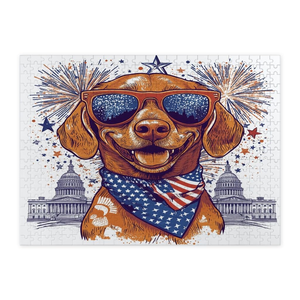 Rompecabezas de perro Vizsla: el regalo patriótico ideal de madera para adultos 7