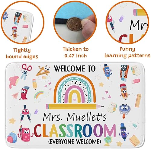 Miniatura 6 de Alfombra de bienvenida para aula, alfombra escolar de 2 x 3, 3 x 5, 4 x 6, 5 x 8, antideslizante, alfombra ABC, alfombra de juegos para aula, sala
