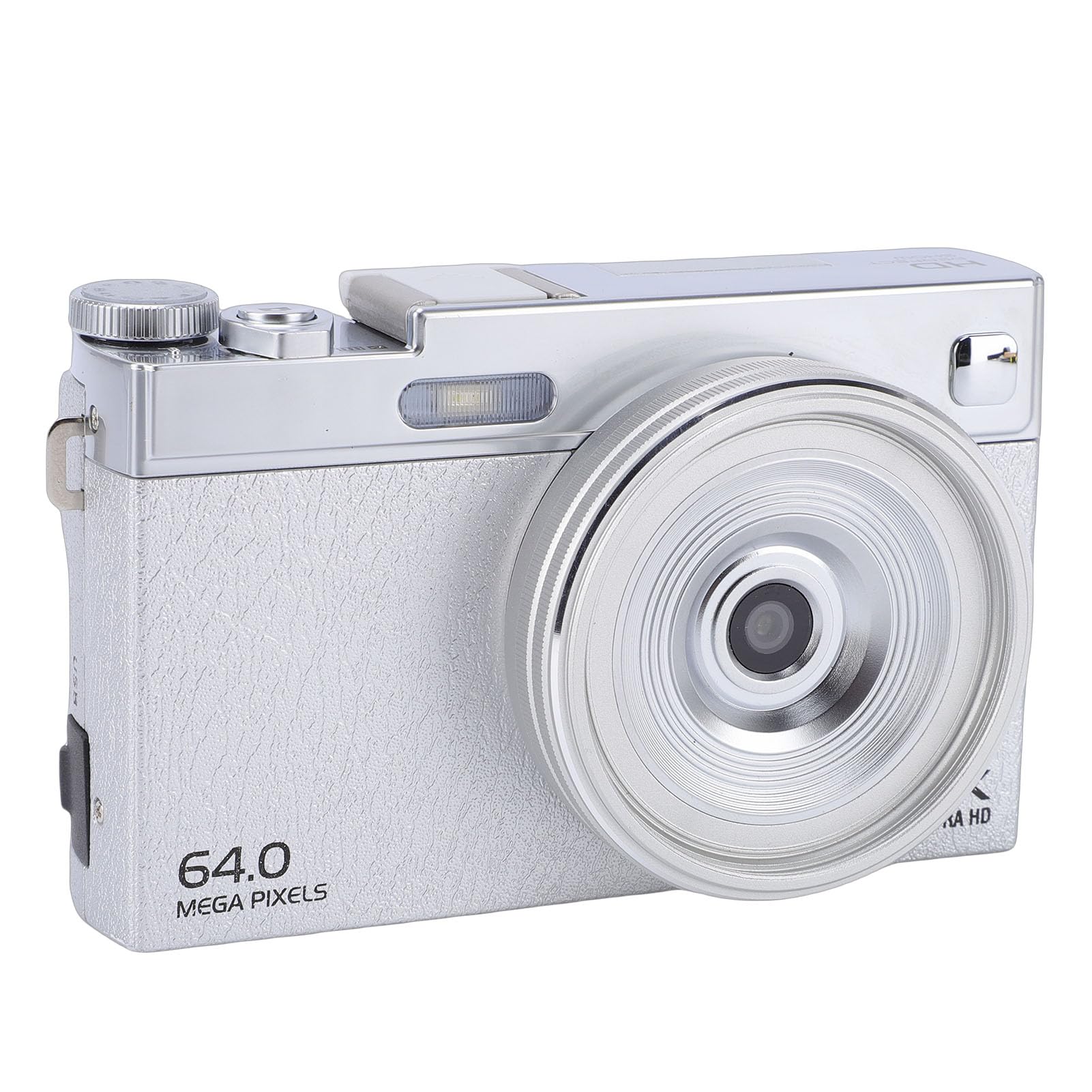 Annadue Videocamera Digitale 4K per Fotografia, Fotocamera Mirrorless per Vlogging da 64 MP con Schermo Ribaltabile da 3 Pollici, Zoom Digitale 6X, Messa a Fuoco Automatica, (SILVER)