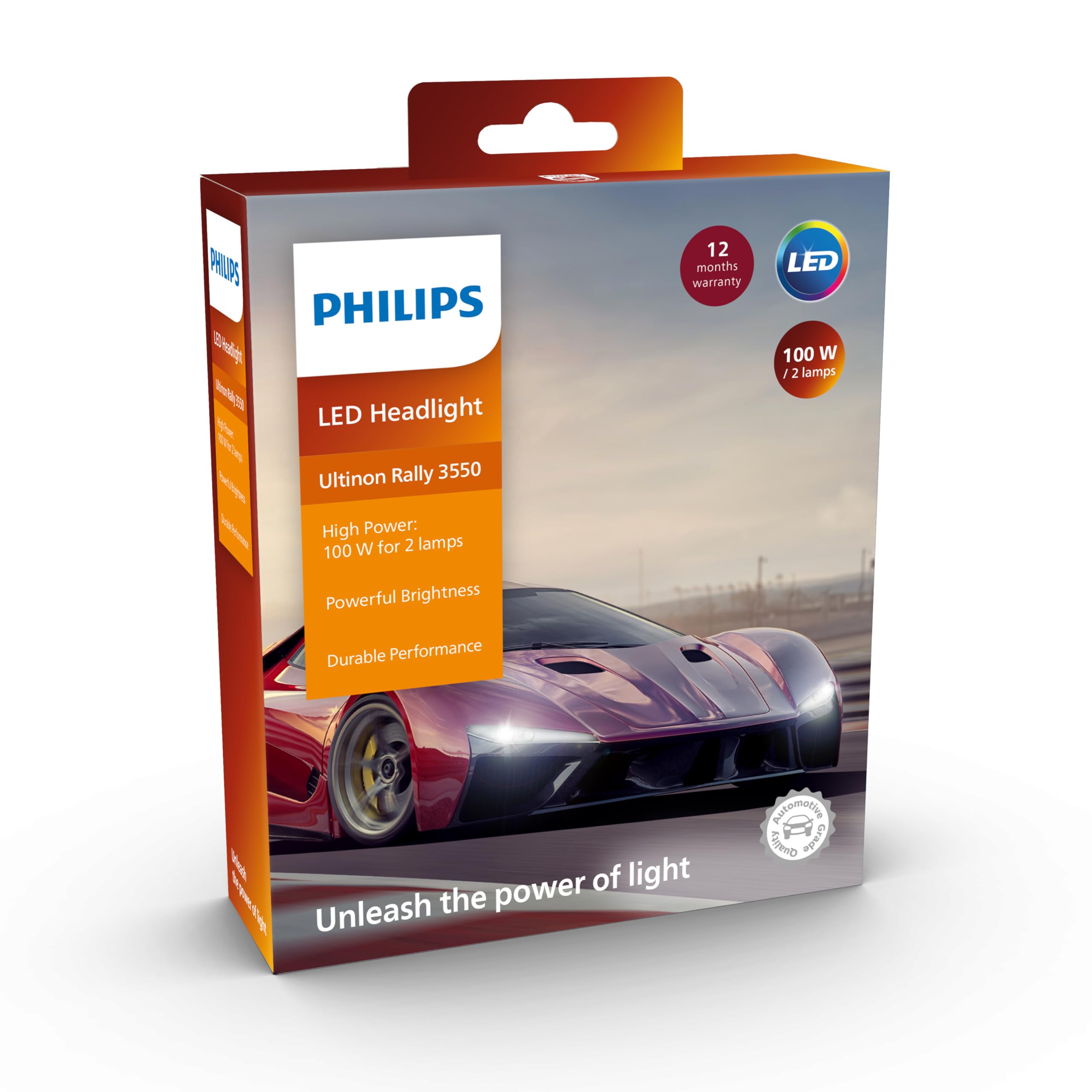 Philips - Ultinon Rally 3550 - High Power - Ultra Bright - Car Headlight LED - 6500K - 100W - H4/H19 - Set of 2-image-14