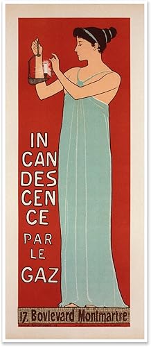Miniatura 2 de Juego de dos (2) impresiones de arte – champaña Jules Mumm & incandescencia par le Gaz por Maurice réalier-dumas Circa 1896 – ambos medida 24" de