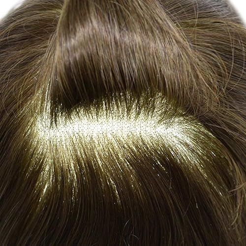 Miniatura 5 de Tupé para hombres, sistema de unidades de cabello humano real, encaje suizo suave, encaje frontal, tupé, piezas de cabello de repuesto natural de