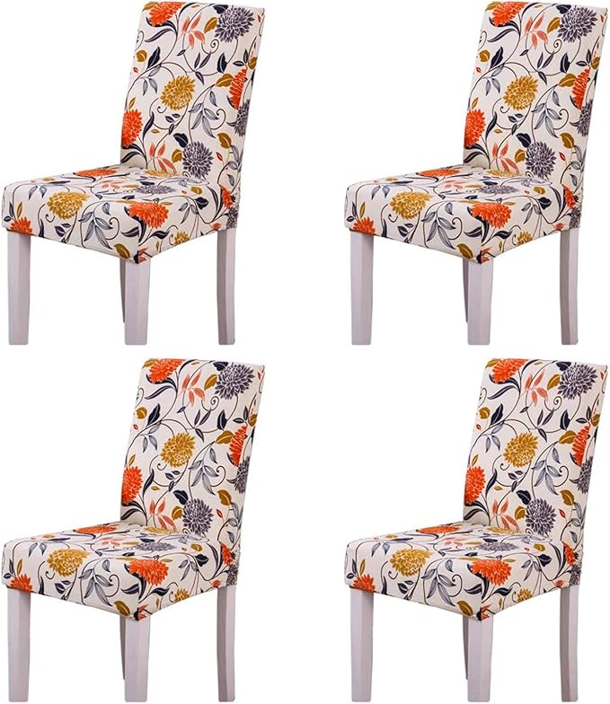 Ogrmar 4PCS Stretch Removable Washable Dining Room Chair