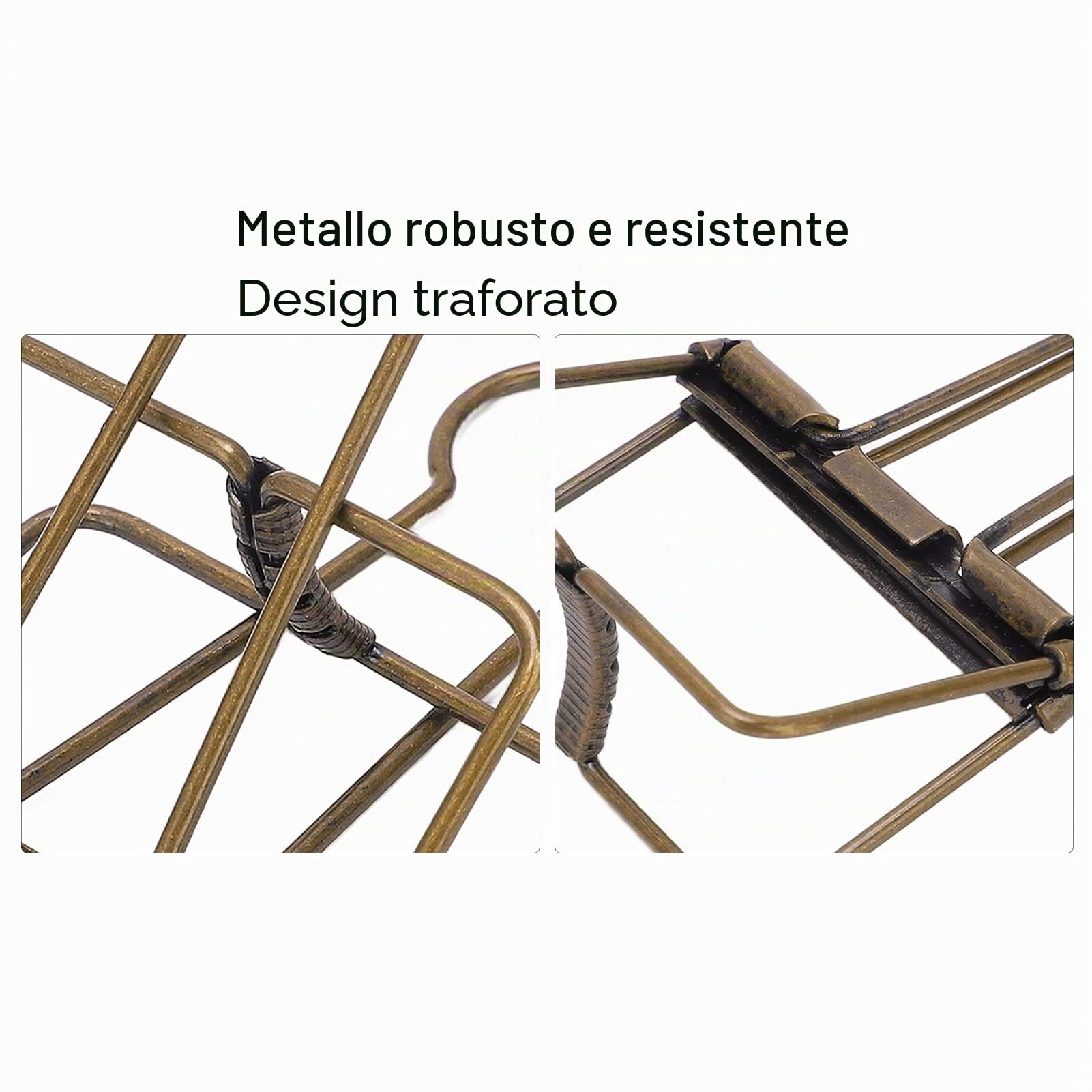 30 Pezzi Clip Fermacarte in Filo Metallico, 51x95mm Clip per Raccoglitori Multiuso da 2 Pollici Scavate per La Carta per Ufficio Scolastico a Casa(Bronzo)