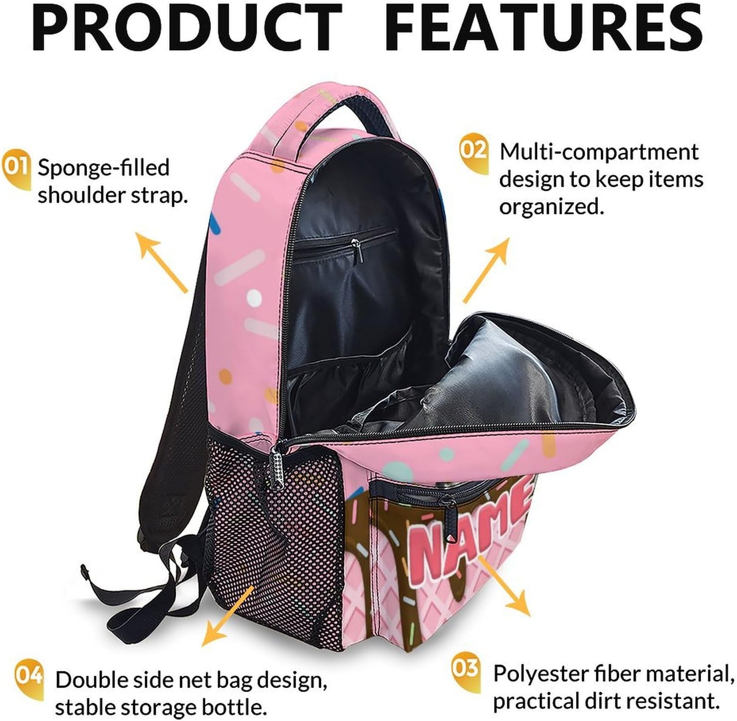 Cow Backpack, Kids Backpacks, Personalized Todder Backpack for Girls Boys 6-8, Preschool Elementary Kindergarten Schoolbag, 17 Inch Animal Book Bag for School Travel Camp