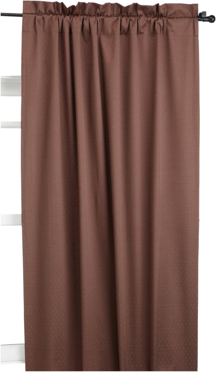 ECLIPSE Blackout Curtains for Bedroom-Canova 42" x 84" Insulated Darkening Single Panel Rod Pockets Window Treatment Living Room, Chocolate