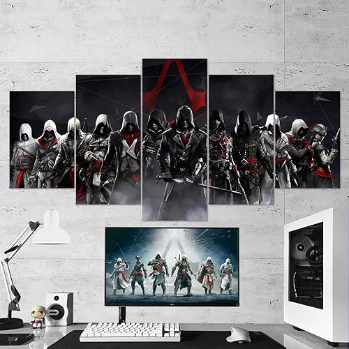 BA-CO Assassin's Creed - Tela Artistica da Parete, 5 Pezzi,
