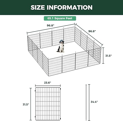 Miniatura 6 de FXW MiniPaws - Corralito para perros desatados para patio y campamento de caravana, expansible de 32 pulgadas, 16 paneles para perros pequeños y
