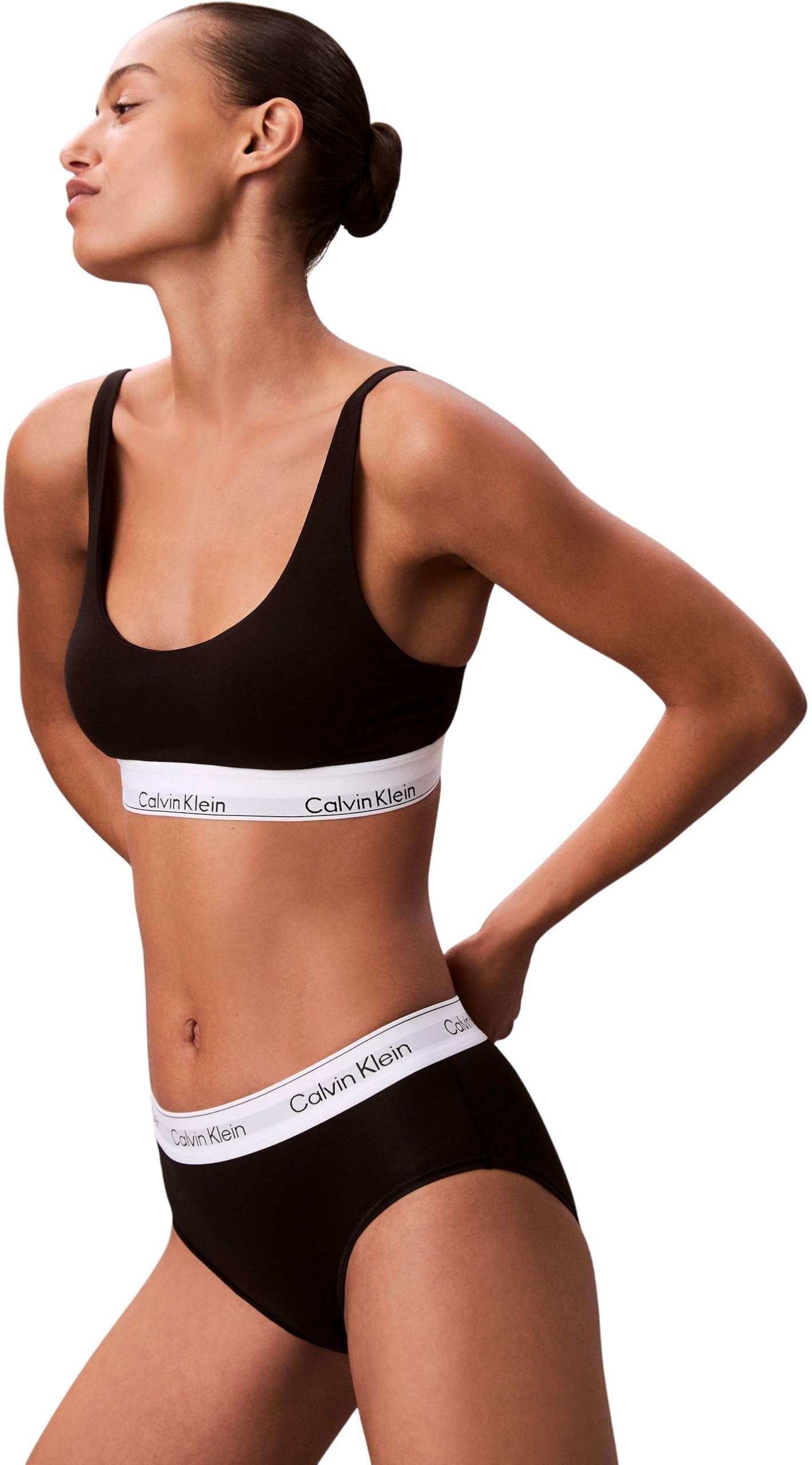Calvin Klein Donna Bralette Lightly Lined con Fascia con Logo