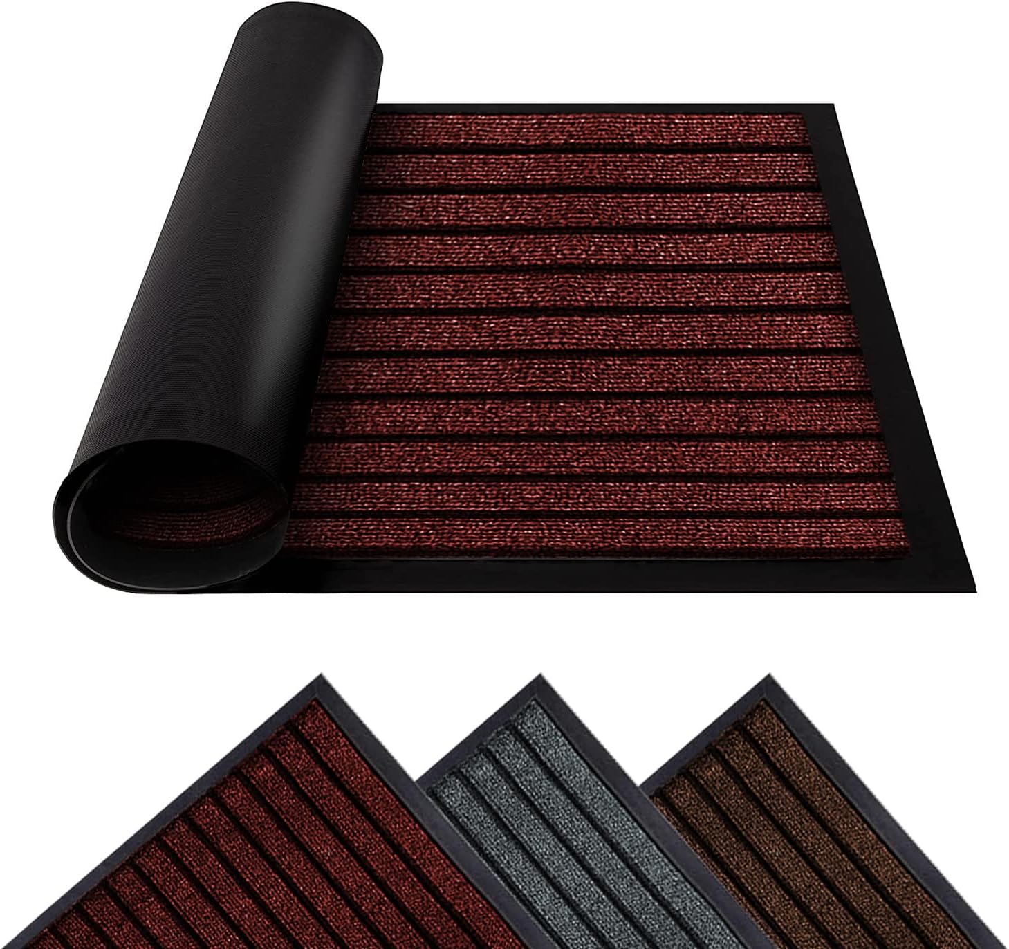 Hafaa Door Mat Indoor & Outdoor Heavy Duty Rubber Door Mats Dirt