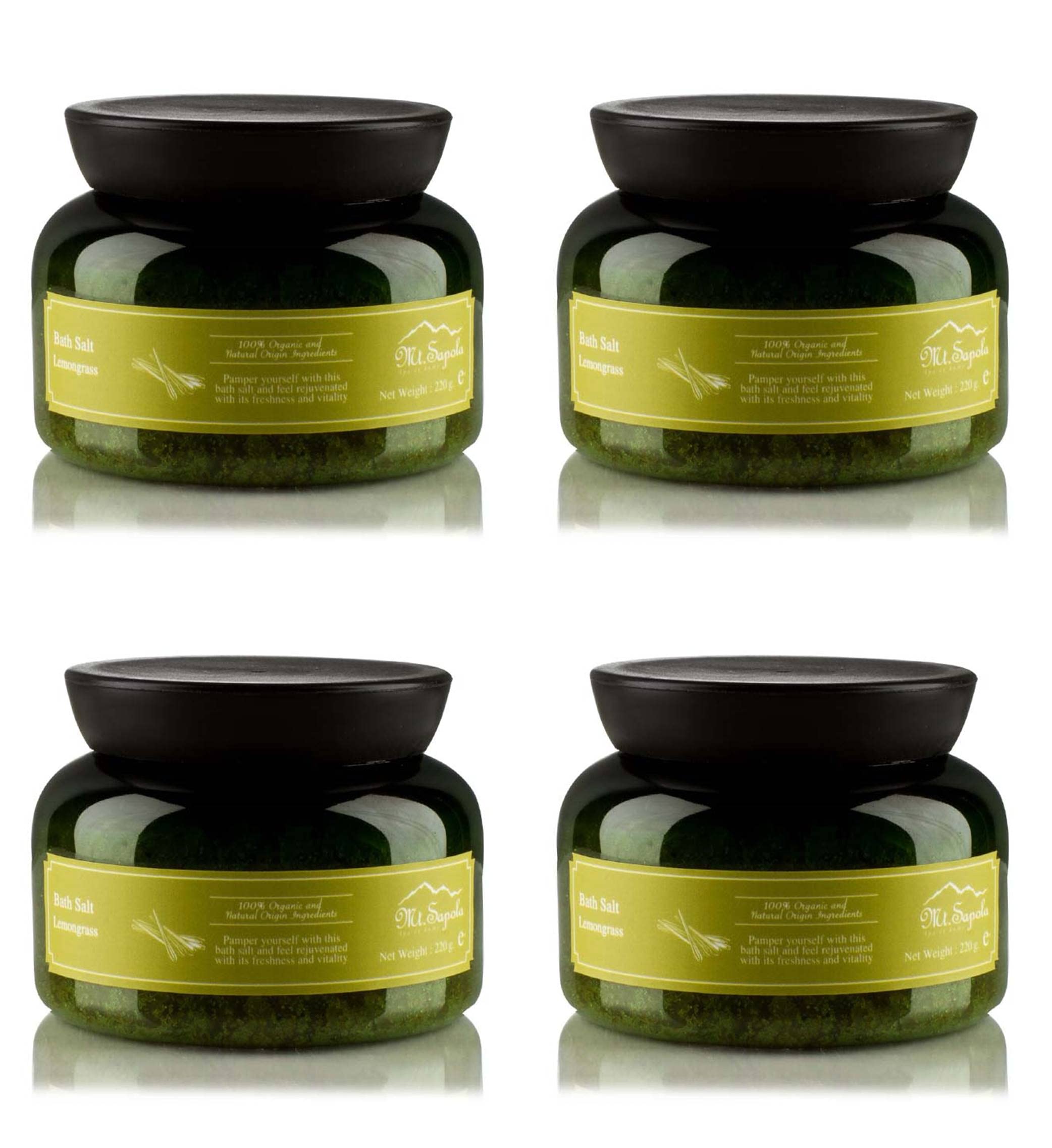 Mt.Sapola Lemongrass Bath Salt 8.11 oz. (Pack of 4)