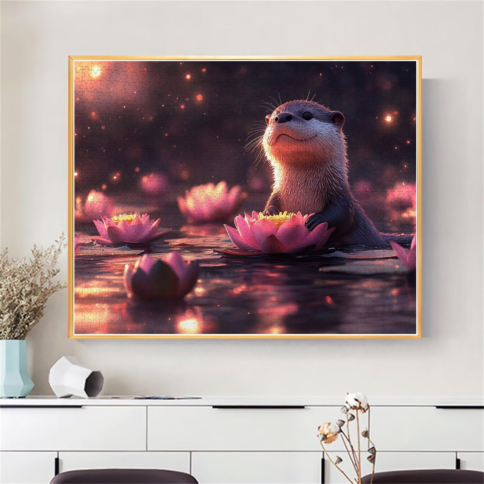 Puzzle Erwachsene 2000 Teile Otter Tier Educa Jigsaw für Kinder ab 8 Jahren Mädchen Jungen, Erwachsene Impossible Klassische Puzzles Schwer, Anspruchsvoll Spielspaß, Als Familienspiel 70x99cm t-928