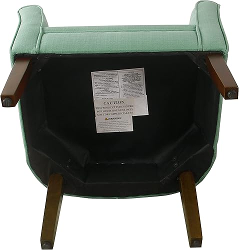 Miniatura 98 de HomePop Silla decorativa en forma de barril, reposabrazos, tela sólida y madera, verde azulado mediano verde azulado,Agua,Marrón,Gris y