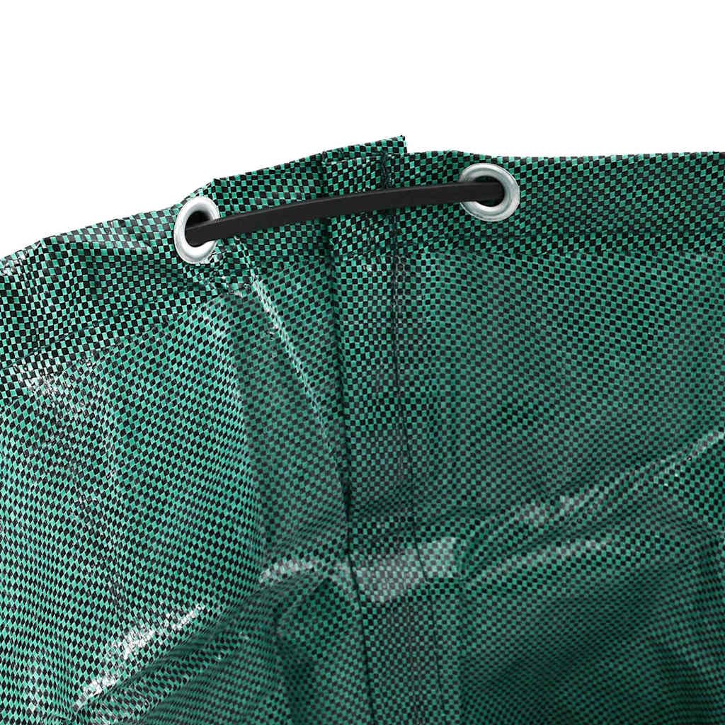Bolsas de basura de jardín (4 unidades, 79 x 79 x 99,5 cm, polipropileno, plegables, resistentes a desgarros, con asas, para jardín, cubo de basura, cubo de compost y uso en exteriores)