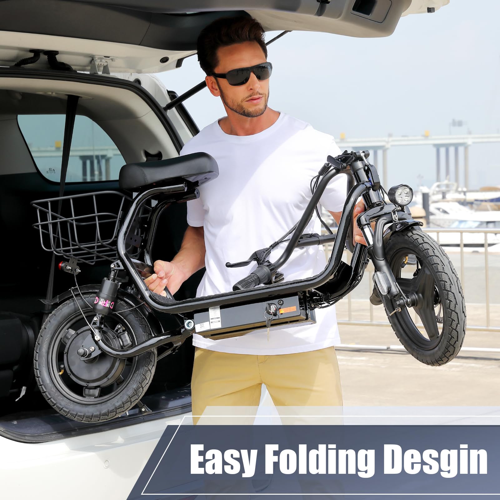 Caroma Electric Scooter with Seat, 14