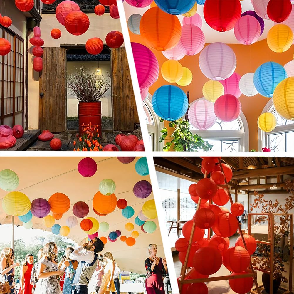 Farolillos de papel, 10 unidades, 20 cm, pantalla de papie, farolillos de papel, decoración para bodas, reuniones familiares, reuniones de amigos, baby showers, cumpleaños, barbacoas