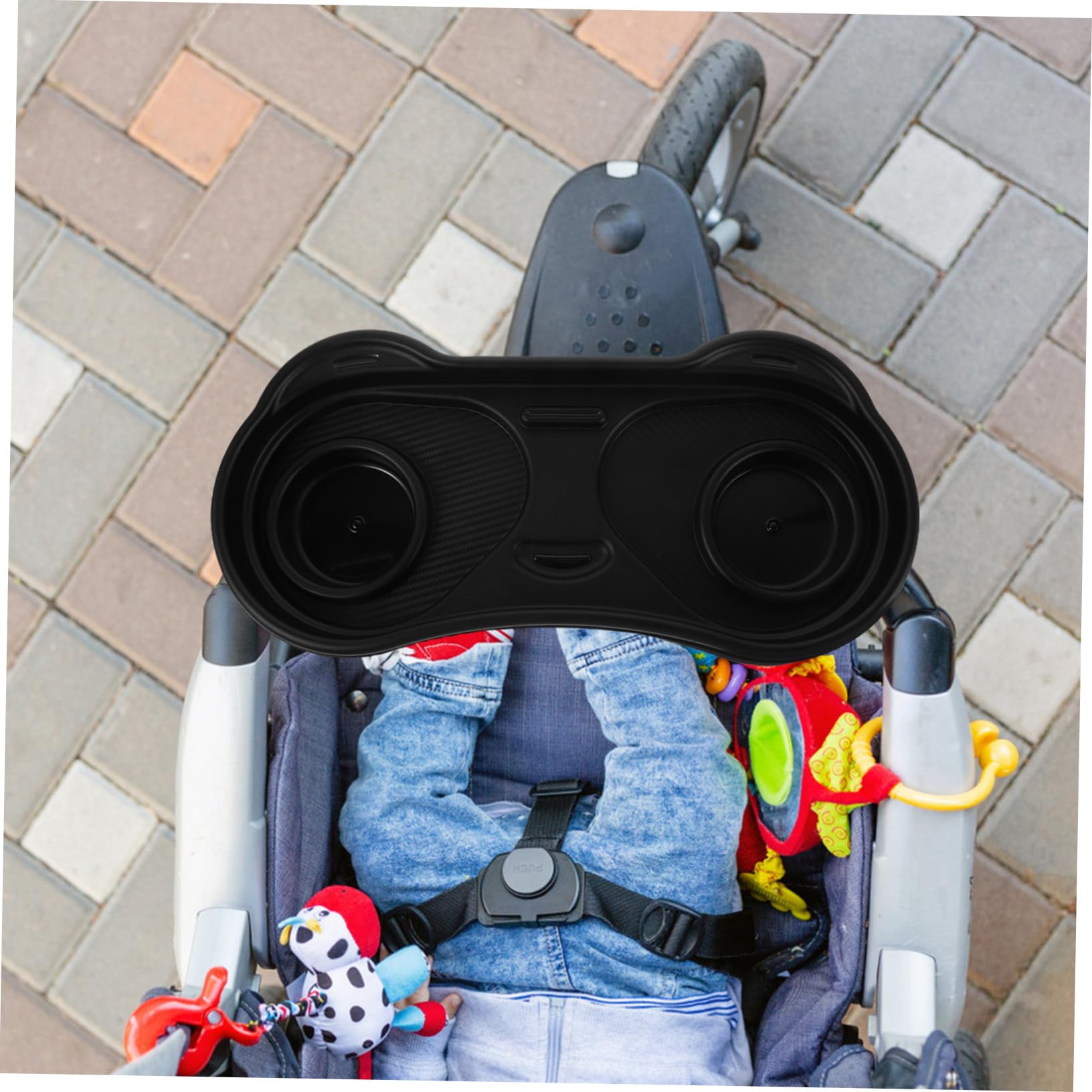 Hemobllo Vassoio per Alimenti in Plastica Accessorio per Passeggino come Vassoio Portaoggetti da Viaggio Supporto per Passeggino