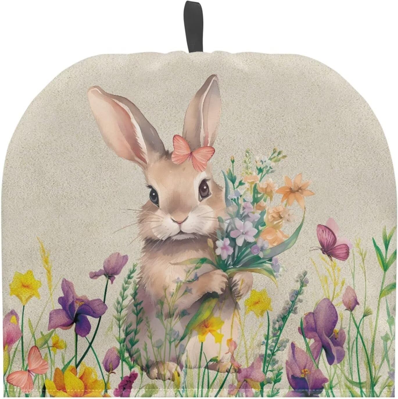 Psesaysky Rabbit Easter Tea Cozy for Teapot Decorative Insulated Teapot Cozy Durable Lightweight Dome Shaped Large Tea Cosy Dust Cover Easter Decor