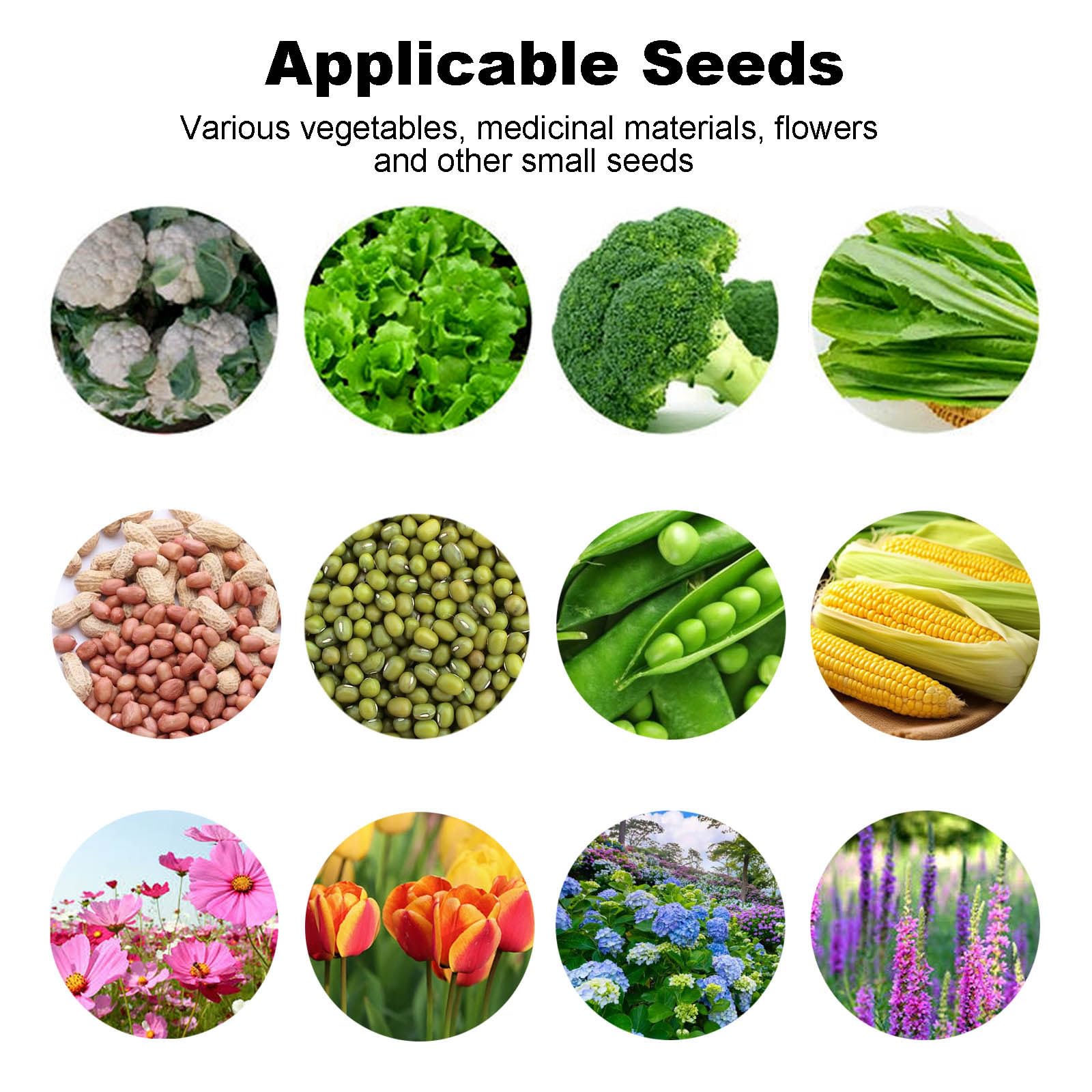 Sembradora Manual Para Huertos | Jardinera En Hileras: Espacio Entre Hileras, Espacio Y Profundidad Entre Plantas Ajustables | Sembradora Agrícola Para Semillas De Flores Y Verduras De 1-6mm 1Row