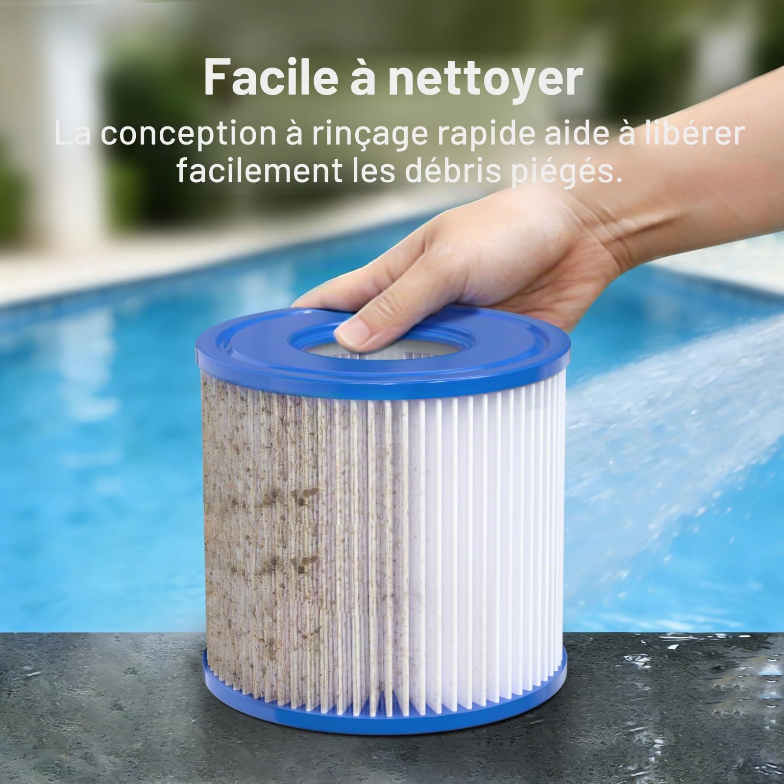 POOLPURE Summer Escapes Lot de 4 filtres de Remplacement pour Piscine et Spa de Type D, Summer Waves P57100102, P57000104