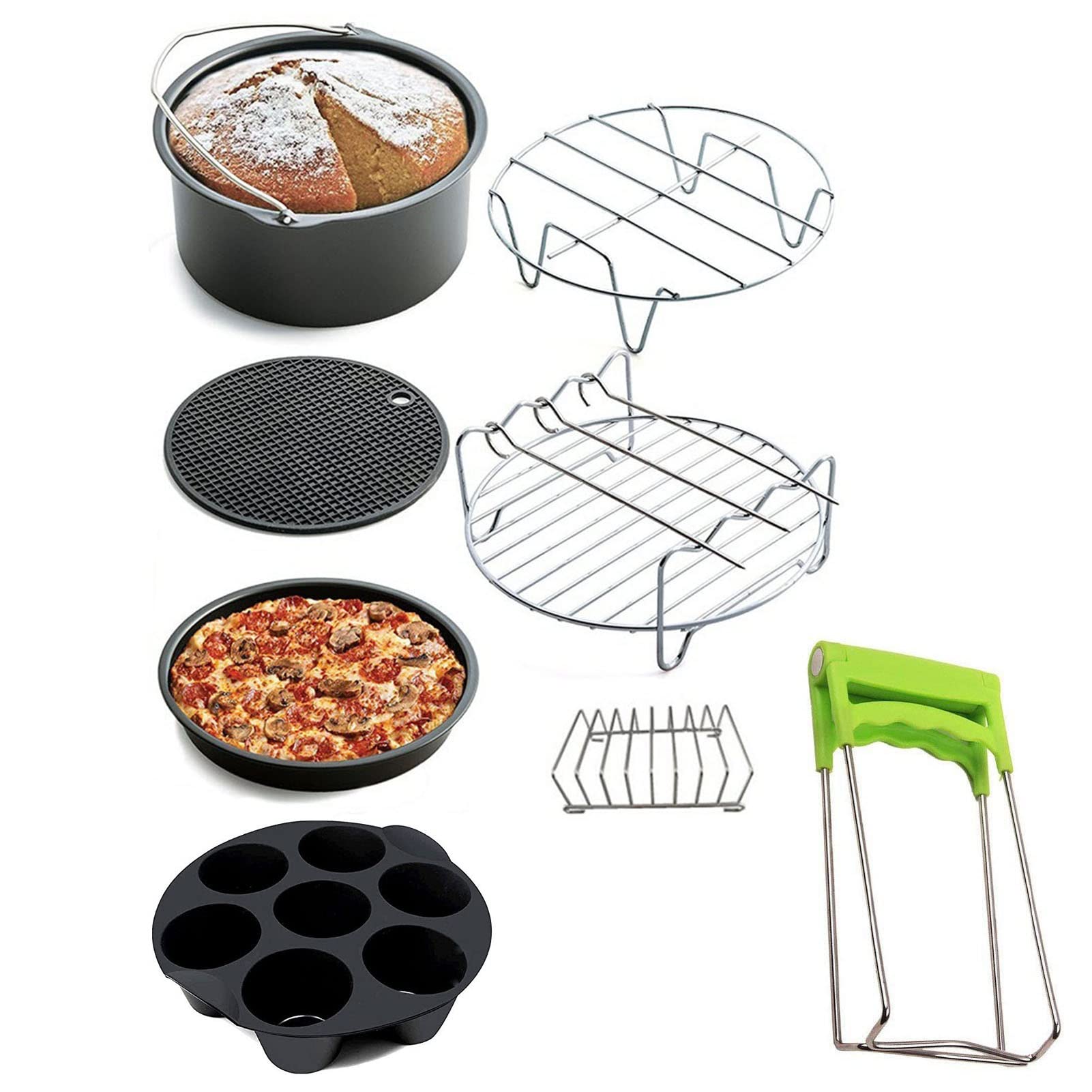 Moule gâteau et pizza pour friteuse à air évitant aux aliments de coller au panier