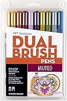 Vista 15 de Tombow 56188 Marcadores artísticos de doble pincel, Galaxy, paquete de 10. Marcadores mezclables, con pincel y punta fina