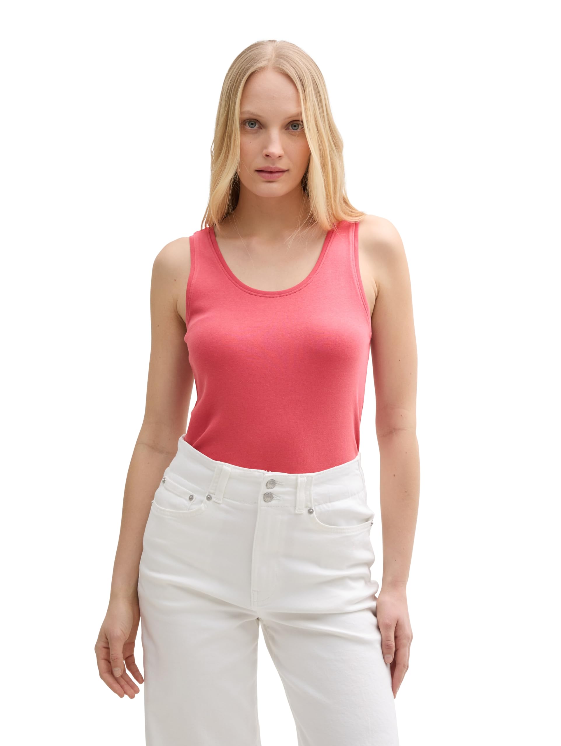 Tom Tailor Damen Basic Top mit Bio-Baumwolle