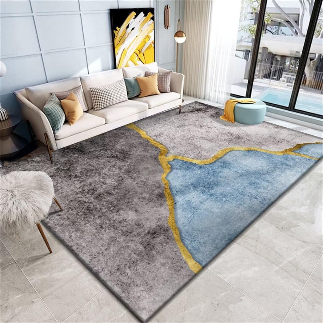 Tapis enfant bleu gris 160x200cm pour décorer le salon