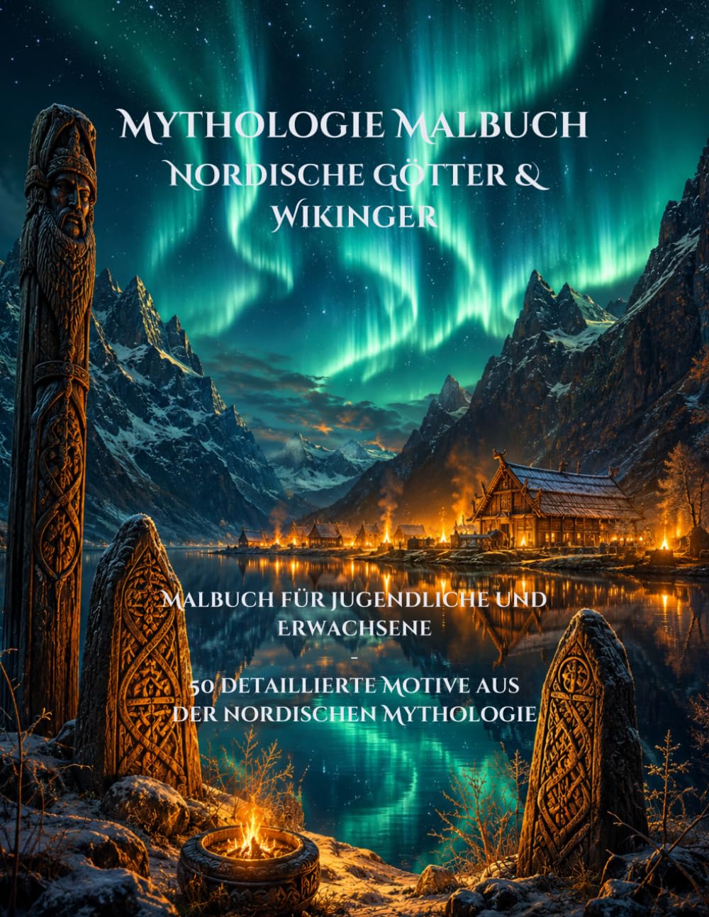 Mythologie Malbuch - Nordische Götter & Wikinger: 50 Motive. Eine Welt aus Mythos, Magie und nordischer Kraft.