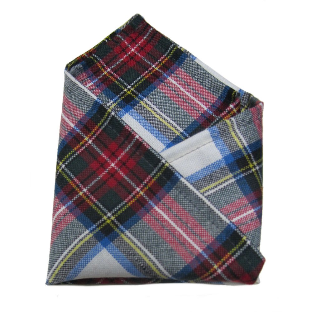 Ingles Buchan Stewart Dress Tartan Pocket Handkerchief Square