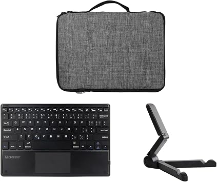 Microcase Xiaomi Pad 8 / Pad 8 pro Tablet ile Uyumlu Toucpad Bluetooth Klavye + Tablet Standı - Siyah AL5183