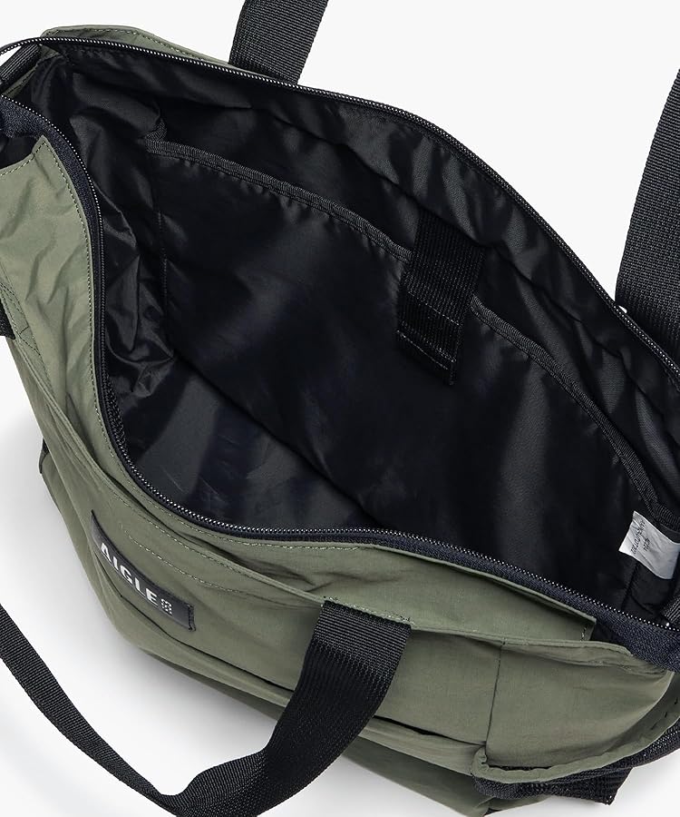 AIGLE　リサイクルナイロン 2wayトートバッグ ZNHBC79　カーキ エーグル AIGLE ZNHBC79 リサイクルナイロン 2wayトートバッグ
